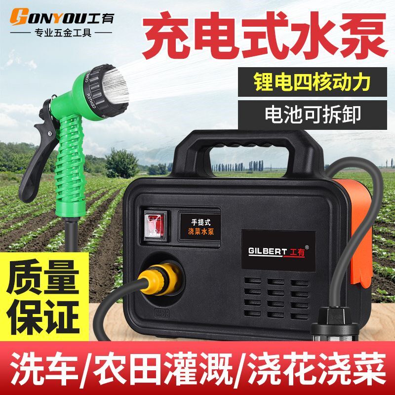 充电式抽水泵菜地淋浇菜水枪家用锂电抽水机农田灌溉机浇地神器