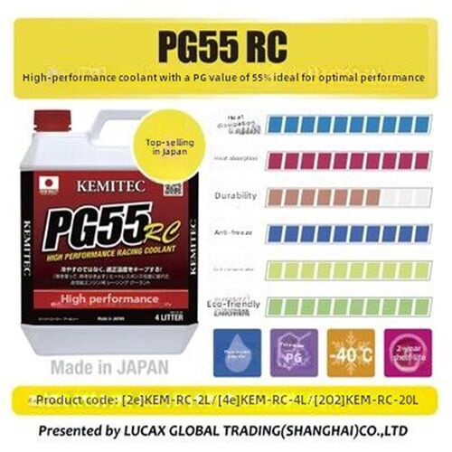 日本国宝级KEMITEC进口PG55赛用级高性能进口防冻冷却液水箱水VP