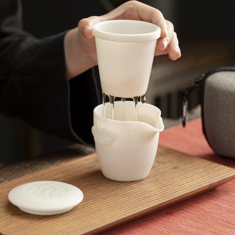 唐舍随行快客杯一壶二杯旅行茶具套装户外旅游便携式茶杯泡茶喝茶