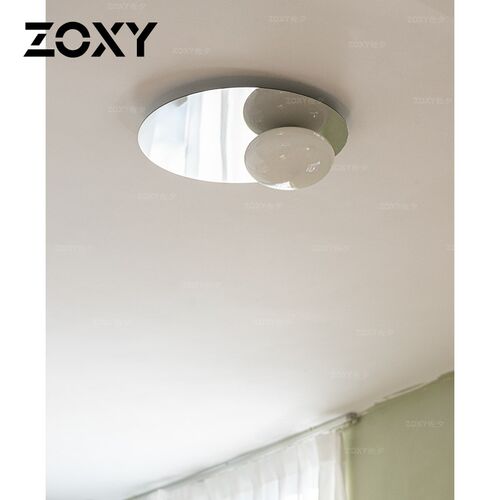 zoxy佐夕 玄关入户吸顶灯北欧复古阳台过道走廊衣帽间金色led灯具