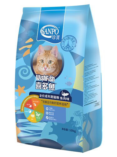 珍宝喜多鱼全价成猫流浪猫粮高蛋白营养鸡肉鱼肉味猫咪主食20斤装