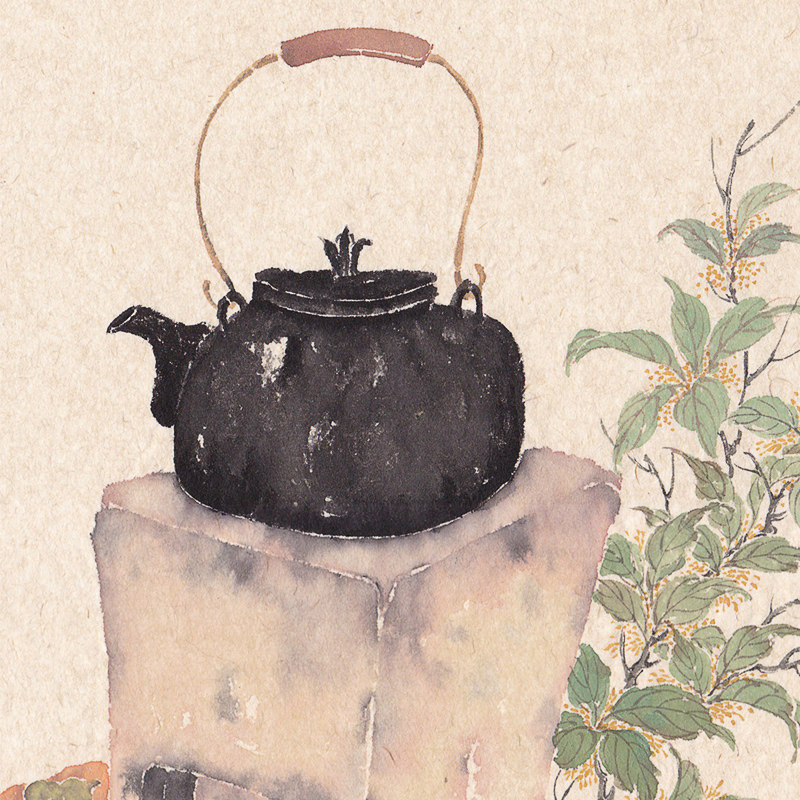 新中式玄关竖版装饰画禅意茶室水墨细长条屏双联酒店民宿日式挂画