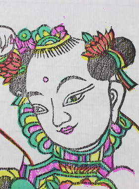 传统年画凤翔木版年画木板年画民间工艺品家居装饰小幅年画门神