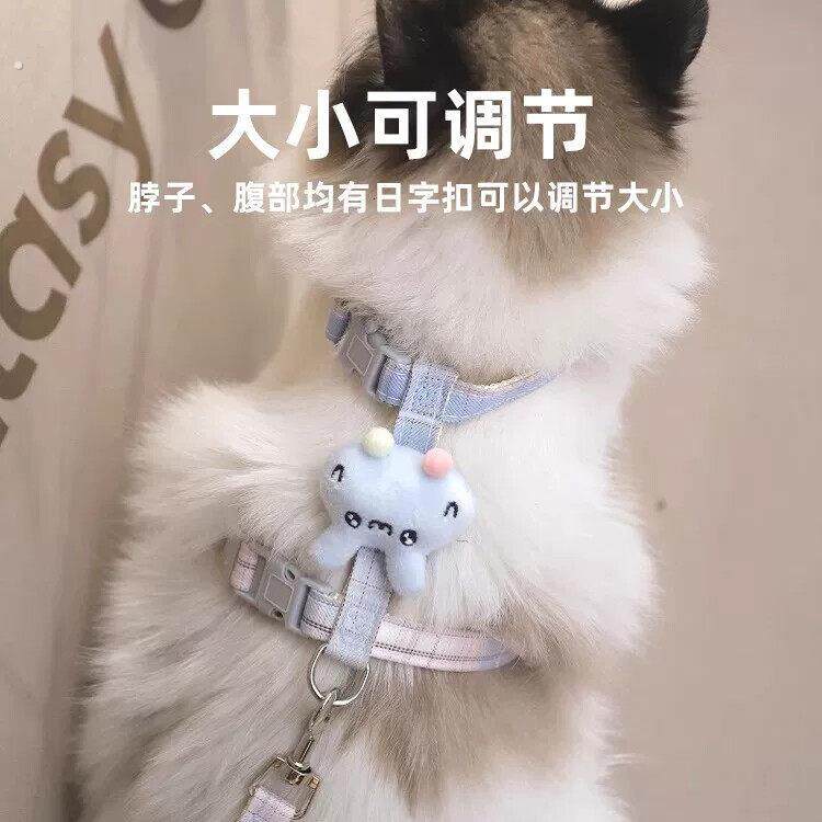 猫咪牵引绳防挣脱外出专用遛猫绳溜猫链子狗狗胸背带网红猫猫绳子