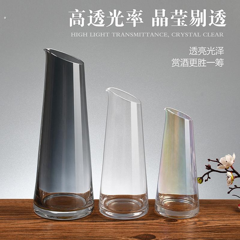 分酒器大容量创意斜口分酒壶大号红酒洋酒醒酒器家用白酒分酒器大