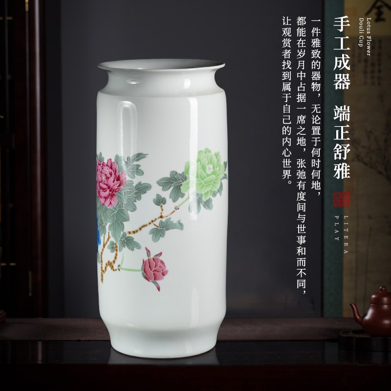 陶瓷富贵竹花瓶水养水培专用瓷瓶客厅玄关插花家居景德镇瓷器摆件