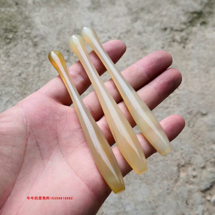 透透的山羊角毛衣勾针柄毛线蕾丝手钩编织工具带点穴按摩功能精品