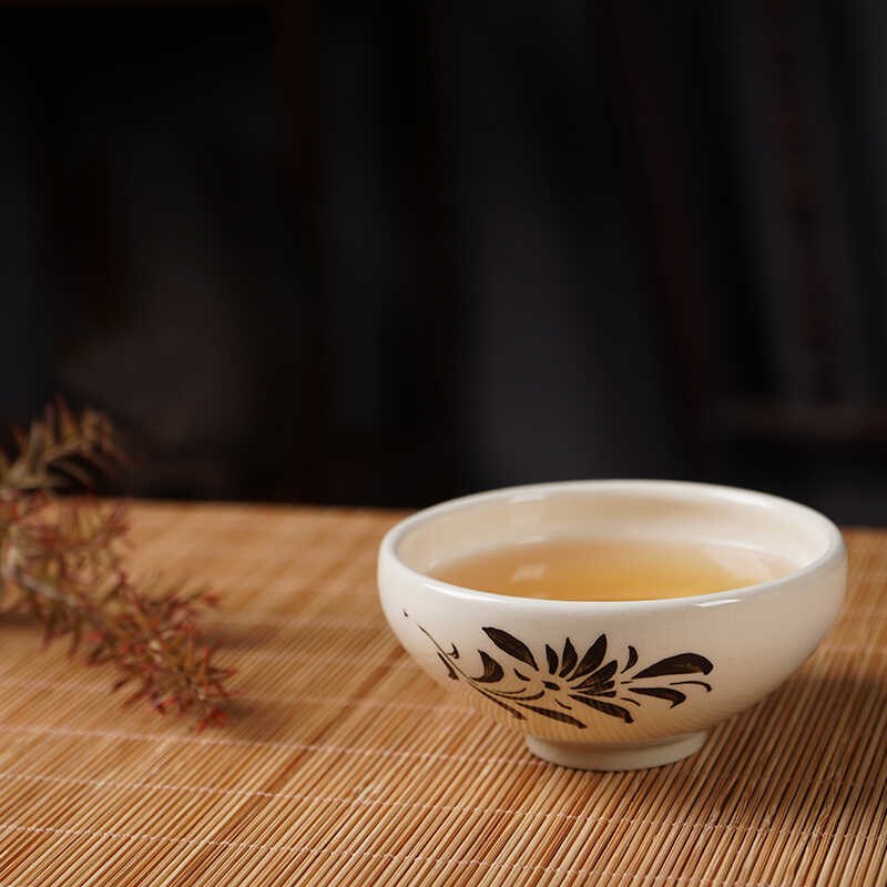 磁州窑特色个人品茗杯陶瓷茶碗主人单杯纯手工定制可以刻字收藏品