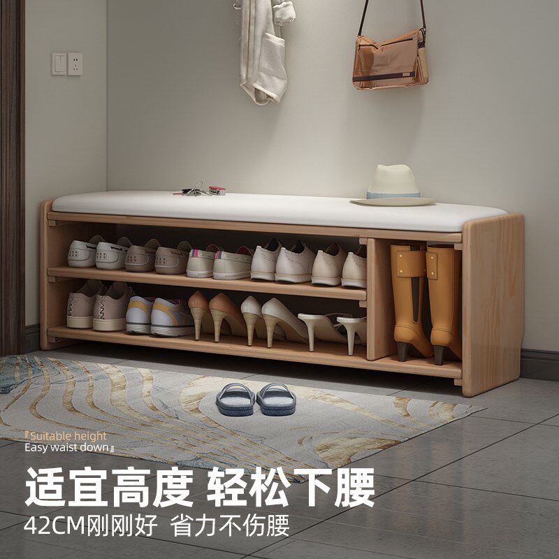 换鞋凳家用门口长条凳入户实木穿鞋凳进门凳多层可坐小型鞋架鞋柜