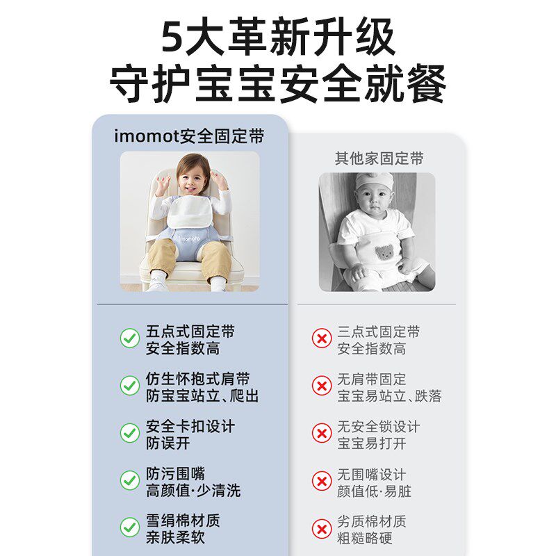 餐椅安全带宝宝儿童通用固定带椅子保护带绑带婴儿吃饭便携可收纳