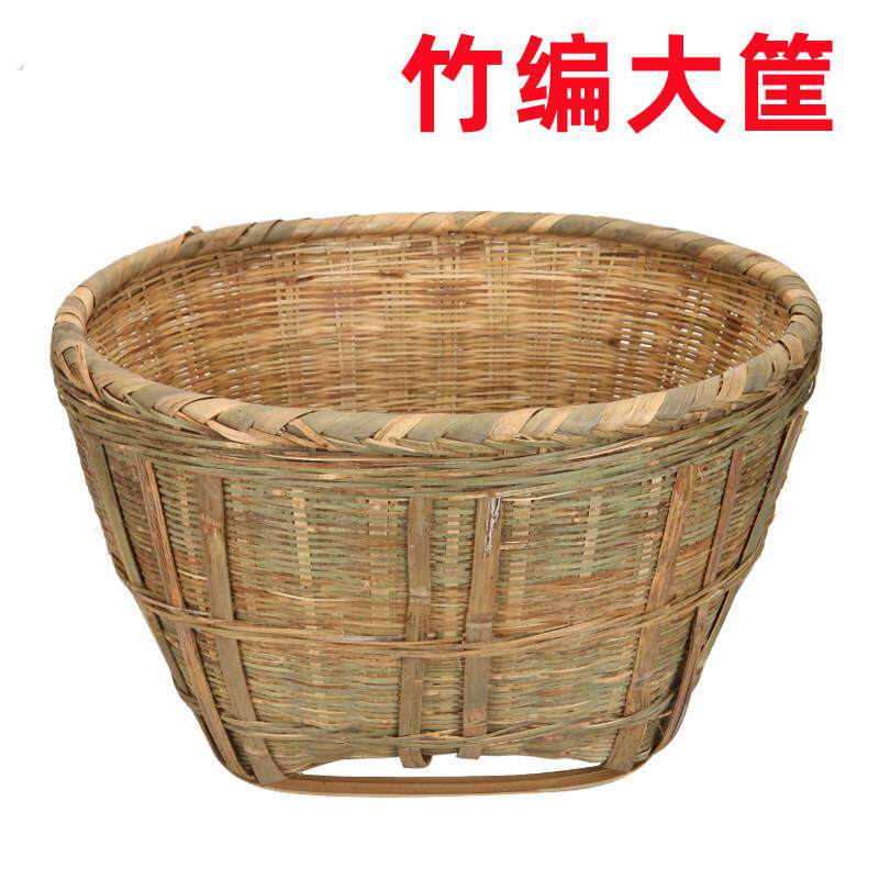 演出影视舞台道具竹筐农村农家手工编织编制竹竹条竹编筐大号竹筐
