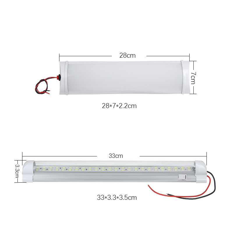 12V48v60灯管后备箱货车面包轮船车厢灯带开关24v设备照明LED亮白图片