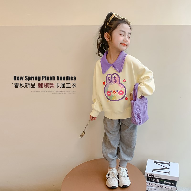 女童卫衣春秋款2024新款洋气时髦童装小女孩秋季衣服儿童秋装上衣