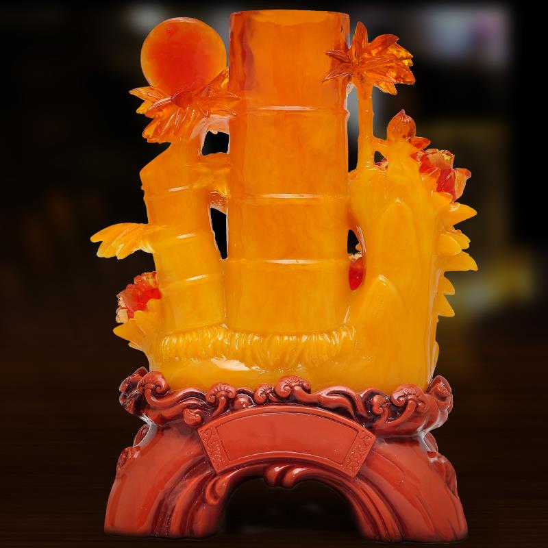竹子摆件节节高工艺品家居客厅电视柜酒柜玄关隔断办公桌装饰品