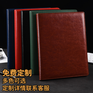 皮质文件夹a4呈阅夹传阅夹办公用品资料夹档案夹多功能签约夹定制