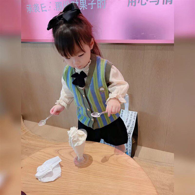 扣肉家婴童装男女宝宝针织衫马甲春秋圆领毛衣婴幼儿秋冬装外套