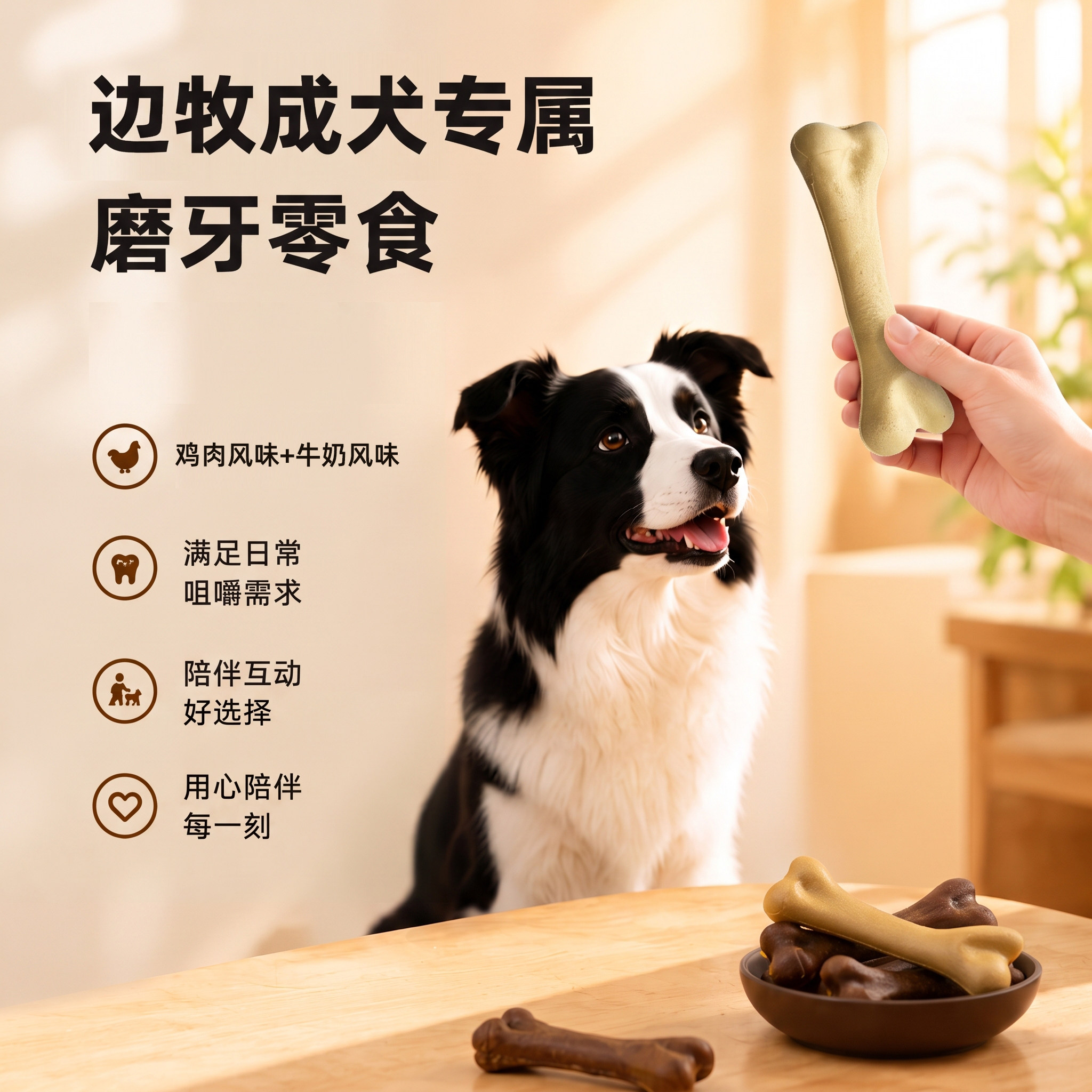 边牧专业磨牙棒宠物狗幼犬成犬老年犬通用洁齿骨狗咬胶零食耐咬