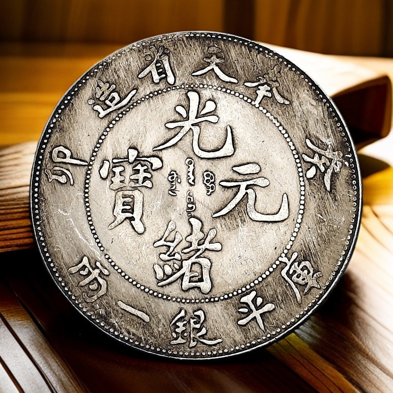 仿古工艺品袁大头铁芯银元光绪元
