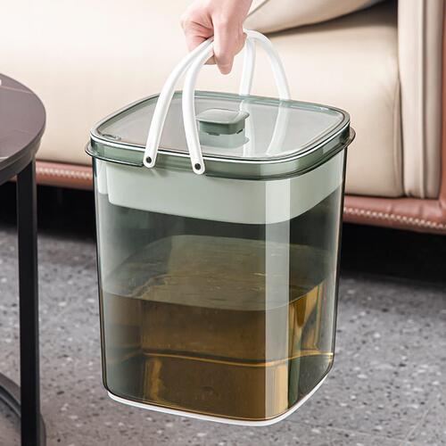 甄选茶桶茶渣桶垃圾分离过滤排水桶家用手提式垃圾桶颜值透明茶水