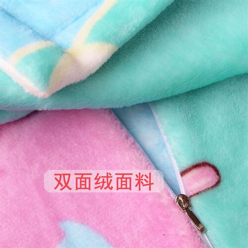 儿童法兰绒枕套加厚保暖法莱绒枕芯套幼儿园珊瑚绒枕头套一对拍2