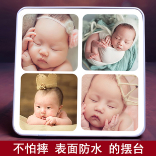六九宫格水晶相框摆台拉米娜版画挂墙寸白色相框长正方形照片定制