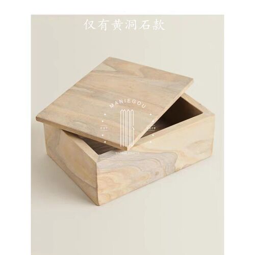可定制大理石首饰盒饰品盒装饰器皿复古珠宝收纳盒子大容量