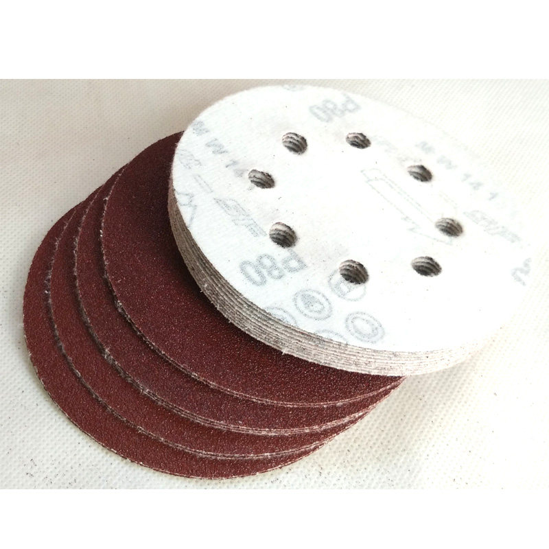 包邮7寸8孔砂纸片圆盘砂180MM拉绒片背绒片抛光机配件佛珠打磨片