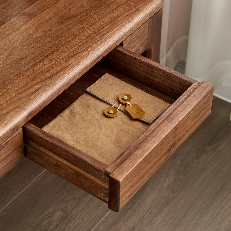 北美黑胡桃木沙发边几实木茶几角几正方形白橡木樱桃木北欧可定制