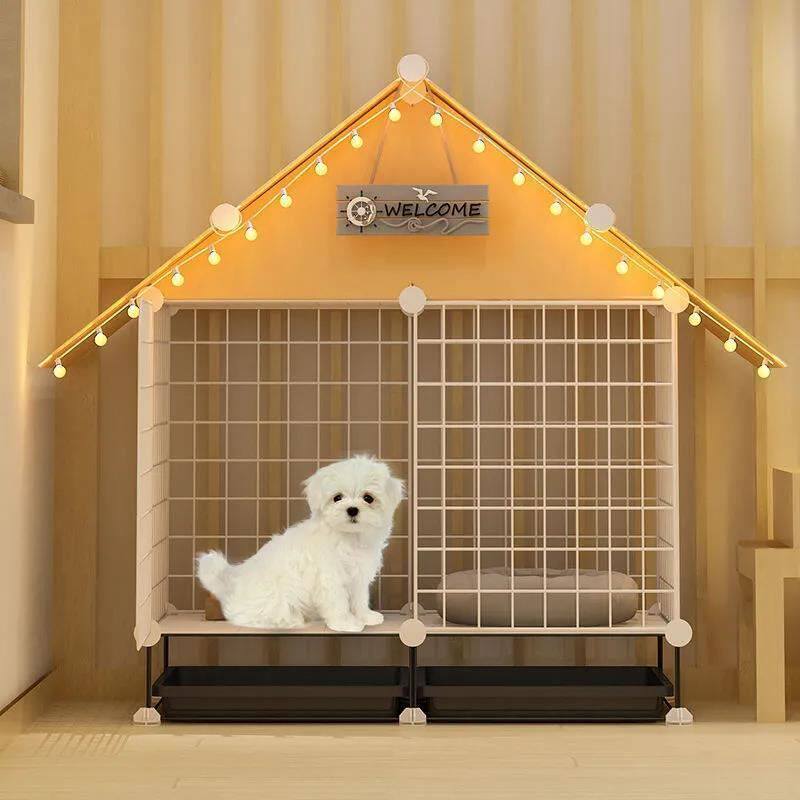 狗笼子小型犬别墅室内小狗狗围栏茶杯犬泰迪柯基中型犬带厕所狗窝
