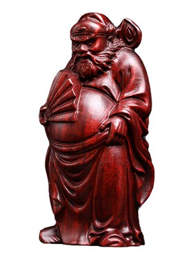 天然紫檀木雕钟馗雕刻创意文玩手把件家居饰品桌面工艺品摆件