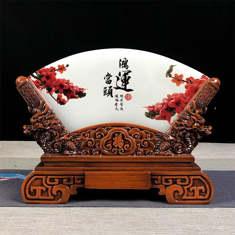 双龙纳福玉石龙摆件客厅玄关酒柜电视柜家居装饰品乔迁新居礼品