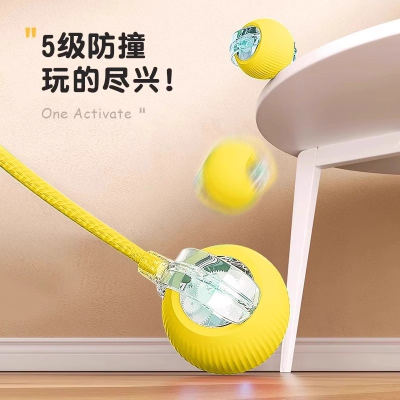 狗狗玩具自动遛狗球耐咬自嗨解闷宠物电动智能逗猫神器猫咪跳跳球