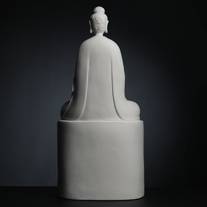 戴玉堂陶瓷摆饰《禅意释迦牟尼佛佛》德化白瓷林建平佛像家居饰品