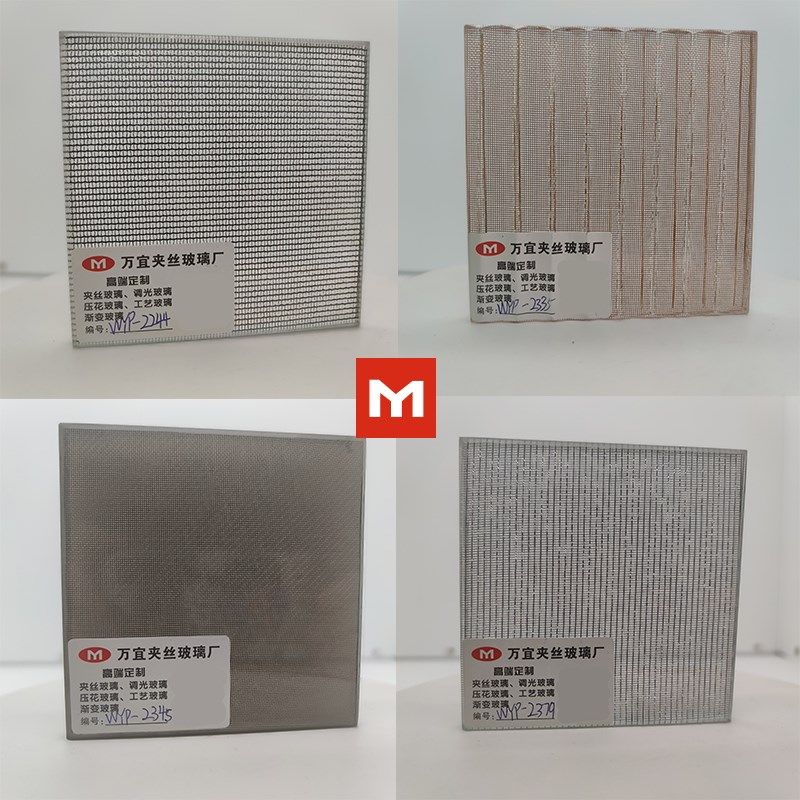 钢化玻璃设计师款酒店办公艺术夹丝夹胶背景墙隔板隔断定制定做