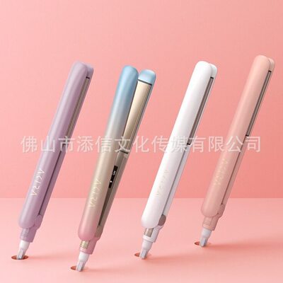甄选日本Akira夹板女负离子直卷两用不伤发电直发卷发棒拉直空气