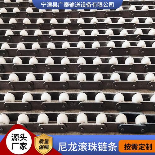 甄选尼龙滚珠链条大滚珠双节距空心链流水线双节距尼龙滚珠链条