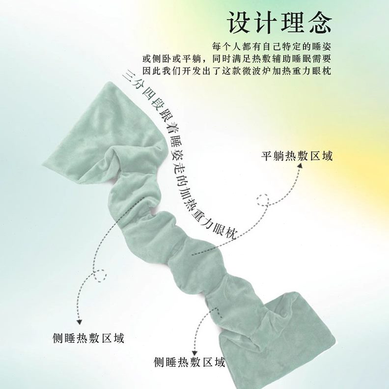 甄选跨境重力眼罩压力眼部透气遮光睡眠3D亚麻籽樱桃核冷热敷瑜伽