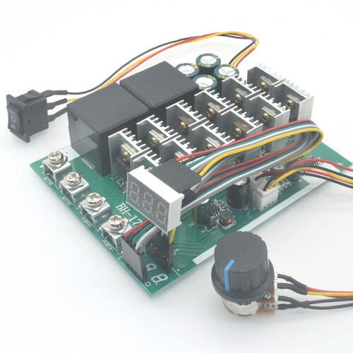 甄选直流有刷电机马达调速开关 双向 倒顺开关 数显指示 12V24V36