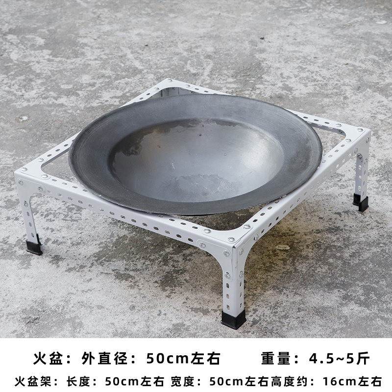 老式碳老式碳火盆 家用取暖木炭室内烤盆烧冬季炭火火铸铁盆炉烤
