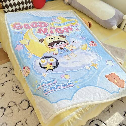 法兰绒毛毯九江市原创设计卡通