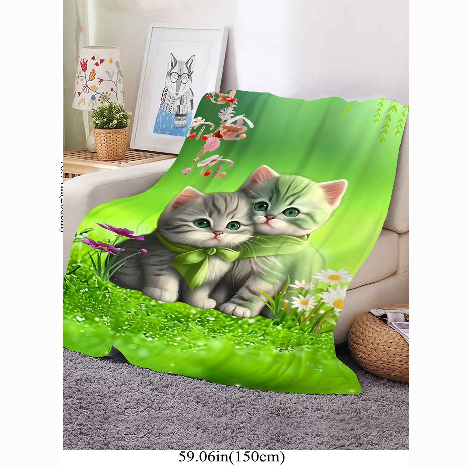 法兰绒毛毯专用午休毯子家用午睡新款可机洗时尚潮流个性盖毯盖毯