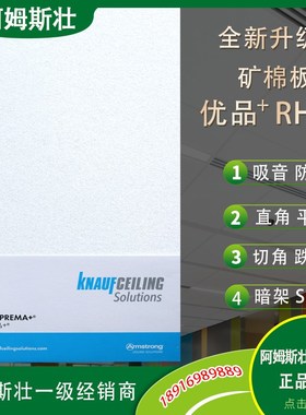 阿姆板壮矿棉斯优品RH99办公室吊顶吸音板600x600装饰天花W0180