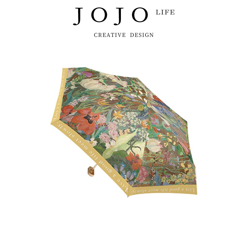 JOJOS L. PD.杂货先生.遮阳伞链条卡片伞油画小巧便携口袋 稚否