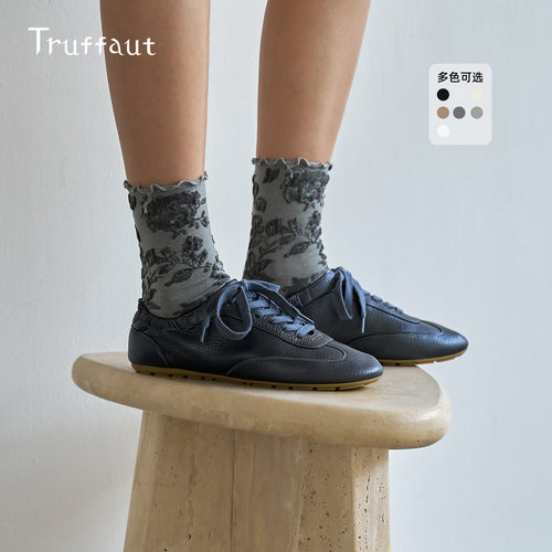 Truffaut复古德训鞋女平底休闲