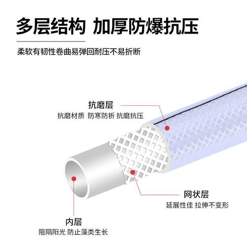 甄选4分6分1寸蛇皮花园管家用洗车pvc塑料水管软管牛金管防冻农用