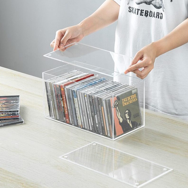 甄选透明亚克力家用dvd碟片cd盒子光盘收纳盒箱塑料专辑游戏碟储