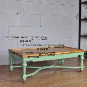 出口欧洲法式乡村风格实木茶几咖啡桌样板房别墅多色家具定制