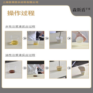 淼斯盾聚氨酯注浆液注浆料屋顶补漏材料高压防水水油性发泡堵漏胶