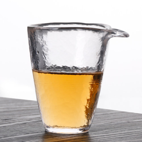 水晶锤目纹玻璃公道杯茶漏套装加厚耐热日式分茶器海锤纹功夫茶具