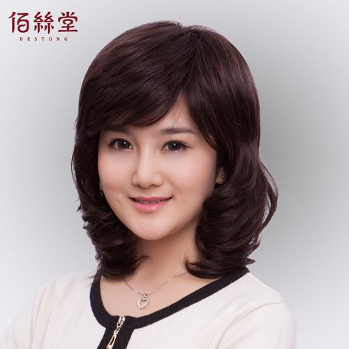 佰丝堂假发女真发长卷发中老年妈妈假发套大波浪长发逼真真人发丝